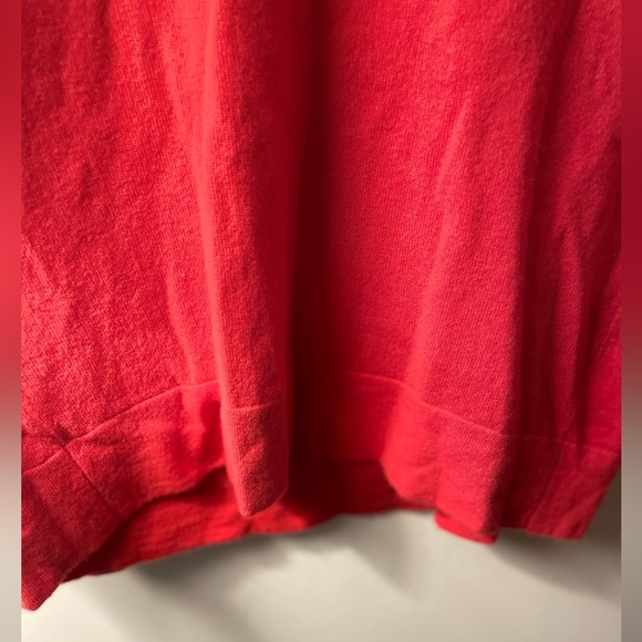 Vince Red Puffed Sleeve Crewneck Cozy Size S - Picture 5 of 8